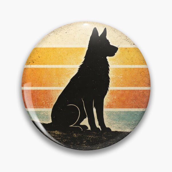 Item preview, German Shepherd Sunset Silhouette Retro Dog Lover Design designed and sold by ZEBBEDE - Minimal Streetwear .