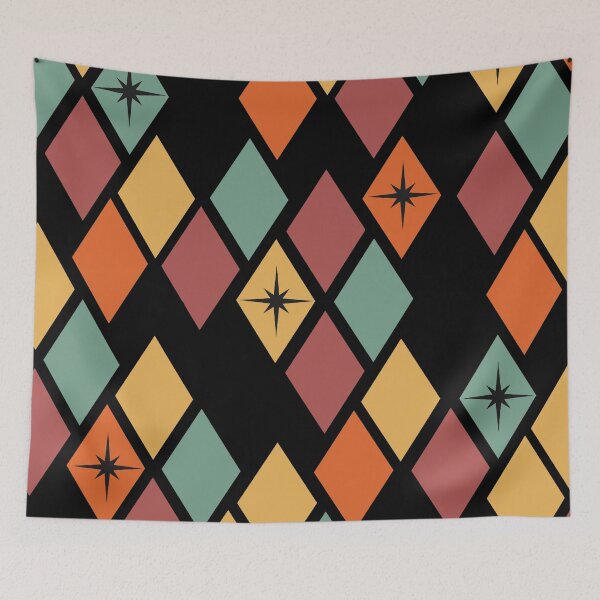 Item preview, MCM Multicolor Diamond Harlequin Star Pattern designed and sold by Vileprint.