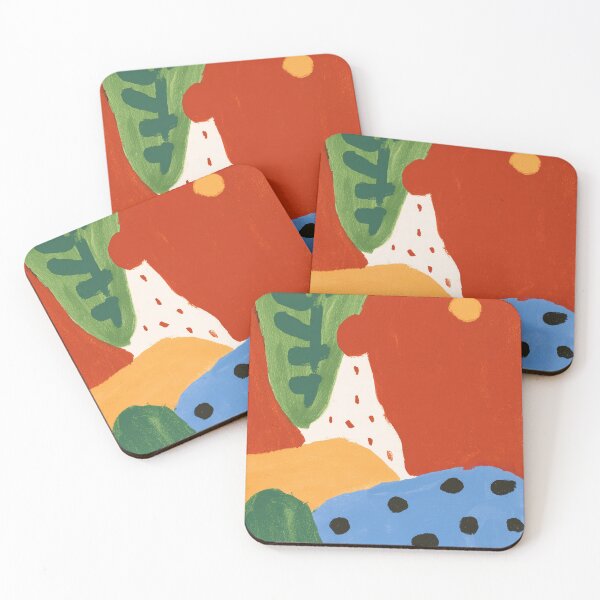 Item preview, Abstract Desert Landscape Colorful Modern Shapes Mid Century designed and sold by trajeado14.