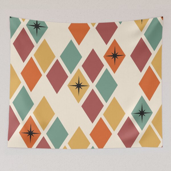 Item preview, MCM Multicolor Diamond Harlequin Star Pattern designed and sold by Vileprint.