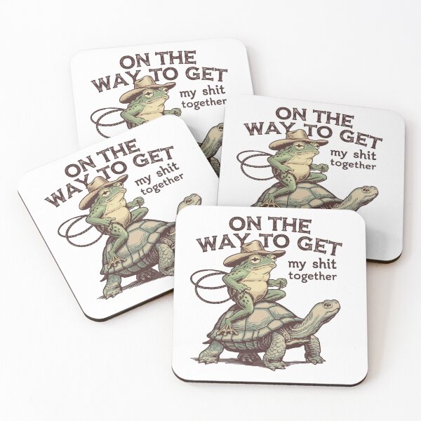 Item preview, On the Way to Get My Sh*t Together – Funny Frog Cowboy  designed and sold by JoeZigns81.