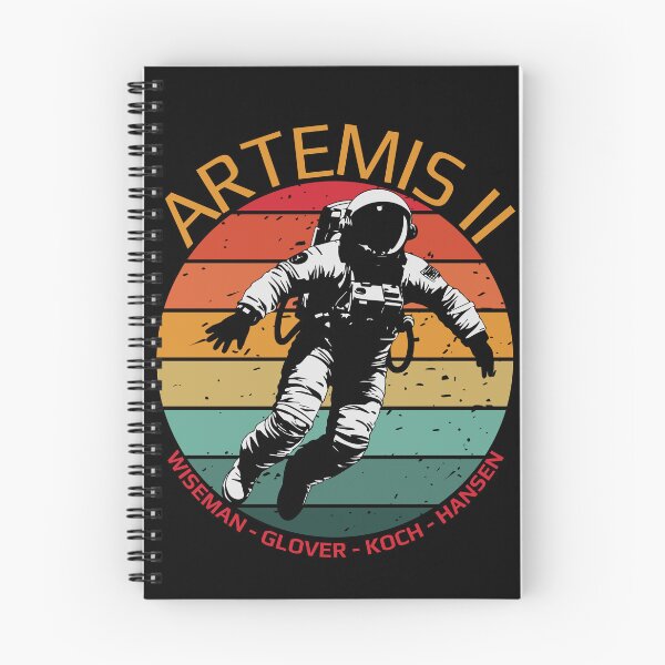 Item preview, Artemis II Retro Sunset Astronaut - Wiseman - Glover - Koch - Hansen designed and sold by legendaryskins.