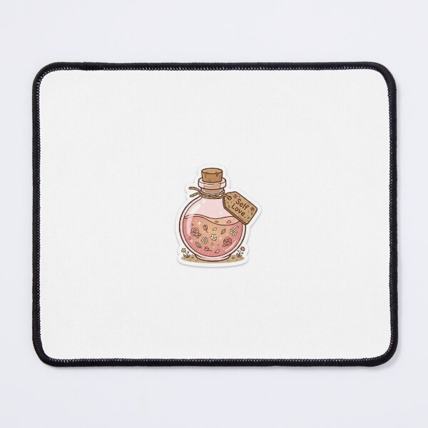 Item preview, Self Love Potion | Cottagecore Floral Glass Bottle Sticker designed and sold by fashion by sej.