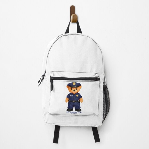 Item preview, Cute Police Officer Teddy Bear in Uniform and Cap Illustration designed and sold by CuteBear87.