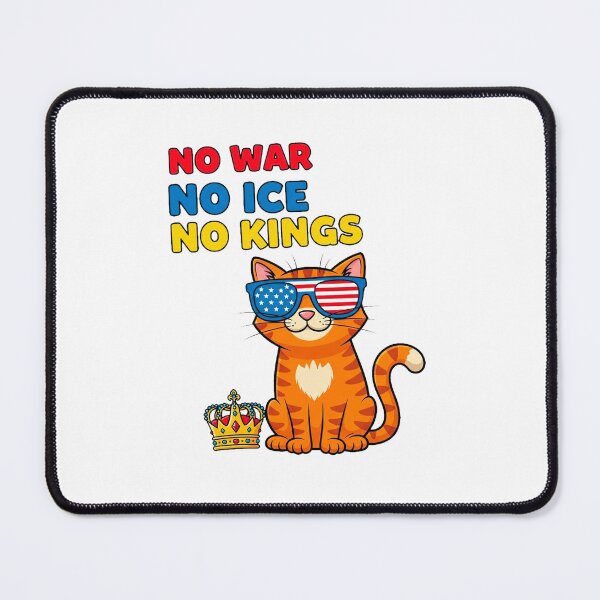Item preview, Cool Cat Protest – No War No Ice No Kings Graphic, Patriotic Sunglasses Cat, Viral Streetwear Design designed and sold by Pollock.