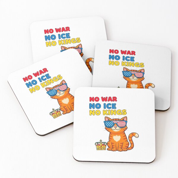 Item preview, Cool Cat Protest – No War No Ice No Kings Graphic, Patriotic Sunglasses Cat, Viral Streetwear Design designed and sold by Pollock.