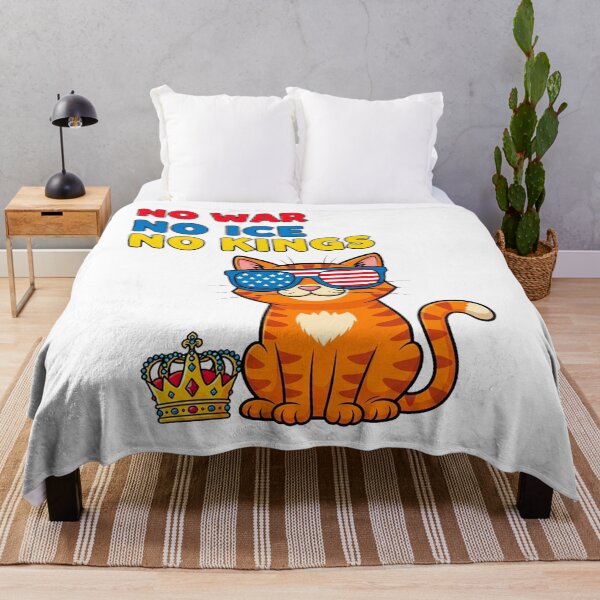 Item preview, Cool Cat Protest – No War No Ice No Kings Graphic, Patriotic Sunglasses Cat, Viral Streetwear Design designed and sold by Pollock.