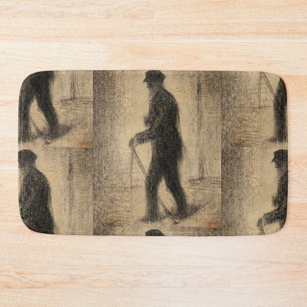 Item preview, En Marche by Georges Seurat: Minimalist Neo Impressionist Silhouette Poster designed and sold by artofuniverse.