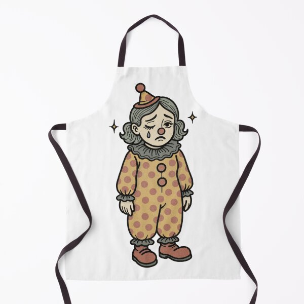 Item preview, Sad Clown Girl – Retro Clowncore Illustration designed and sold by LaPolilladPapel.