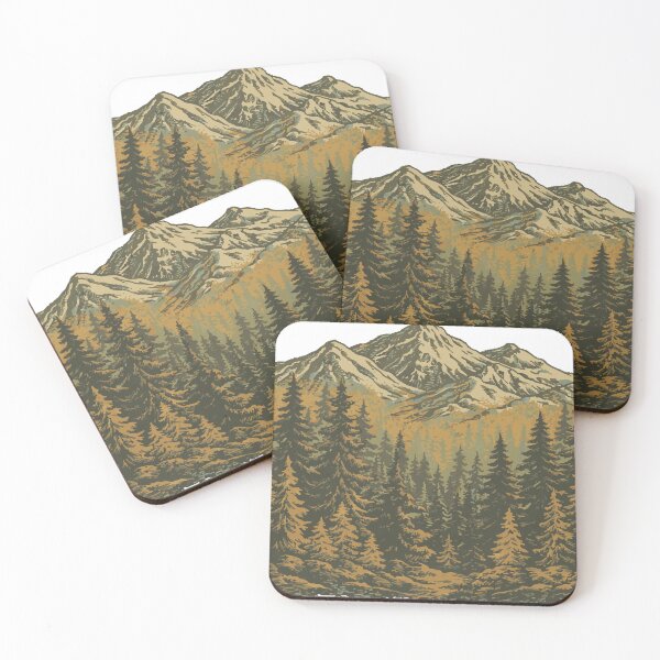 Item preview, Vintage Mountain Landscape Illustration designed and sold by DesignbyAnnaM.