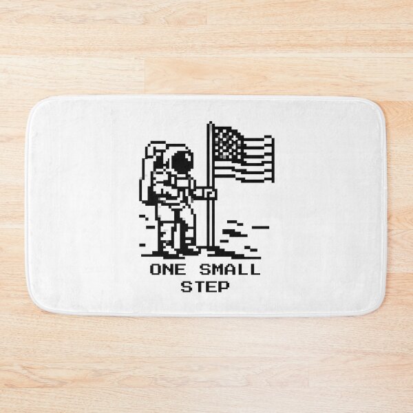 Item preview, One small step pixel astronaut Moon landing design designed and sold by CleanDecor.