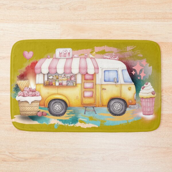Item preview, Cute Ice Cream Truck Kawaii Pastel Dessert Art – Sweet Summer Aesthetic Illustration for Kids & Dessert Lovers designed and sold by ChenEngEng.
