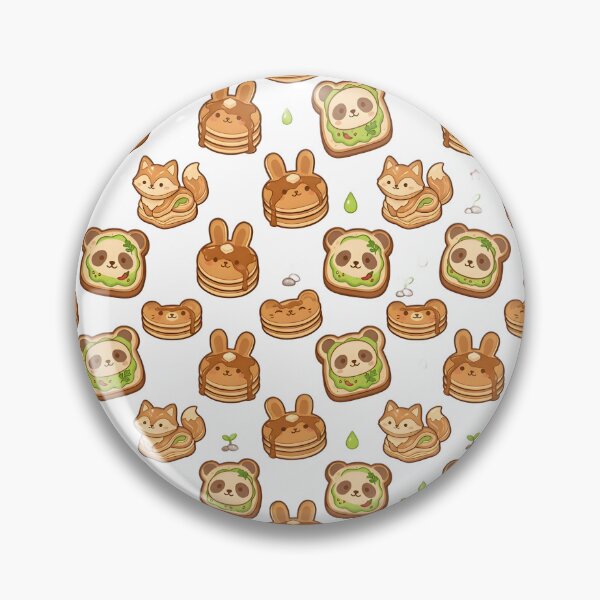 Item preview, Kawaii Animal Pancakes Cute Breakfast Pattern designed and sold by RADesignHub.