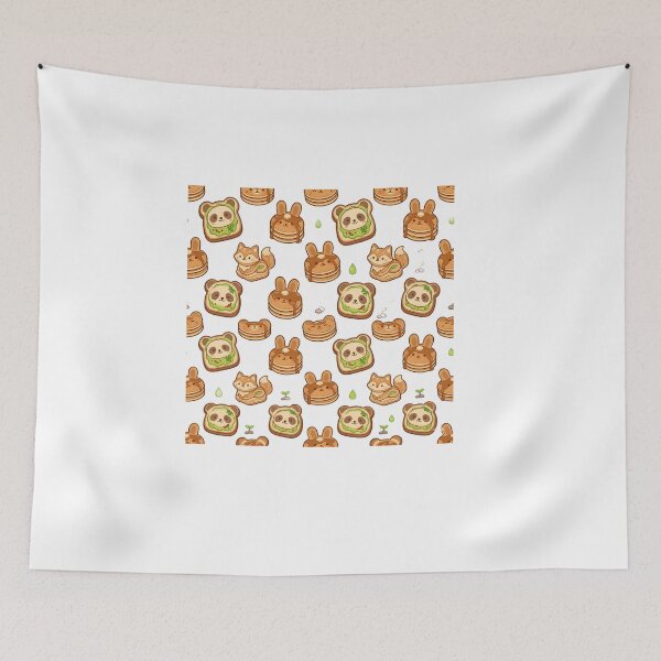 Item preview, Kawaii Animal Pancakes Cute Breakfast Pattern designed and sold by RADesignHub.