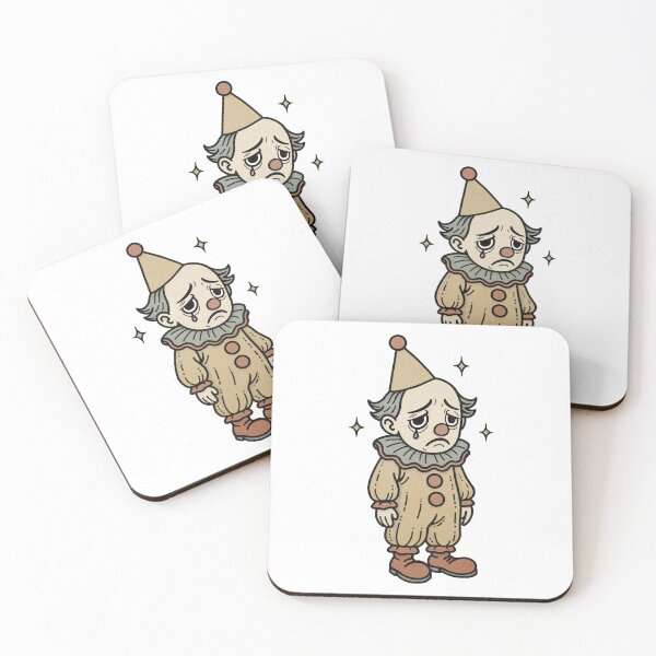 Item preview, Sad Clown – Vintage Retro Clowncore Character designed and sold by LaPolilladPapel.
