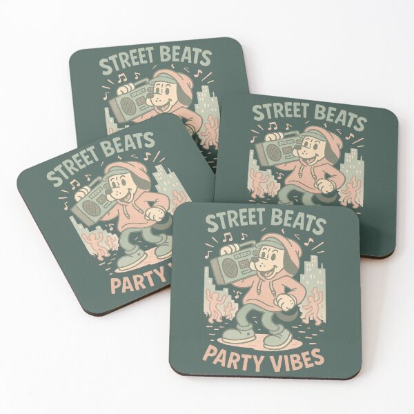 Item preview, Vintage Cartoon Hip Hop Dog with Boombox Street Art designed and sold by SholoStudio.