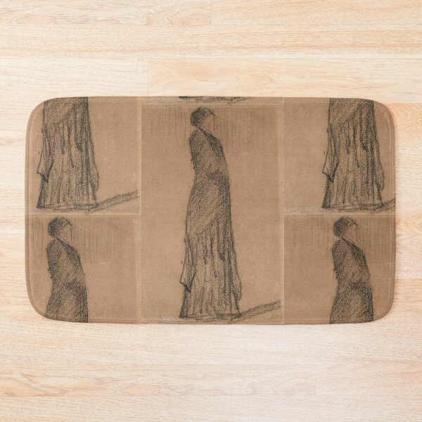 Item preview, Femme Debout Tournee a Droite by Georges Seurat: Minimalist Figure Study designed and sold by artofuniverse.