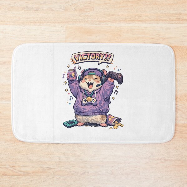 Item preview, Epic Victory for the Gamer Hamster! – Celebrating Pet Illustration designed and sold by NextNoob485.