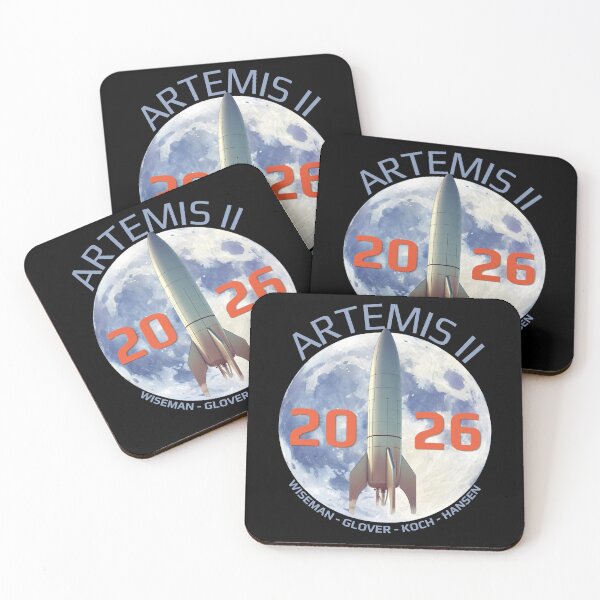 Item preview, Artemis II Retro Moon Rocket - Wiseman - Glover - Koch - Hansen designed and sold by legendaryskins.