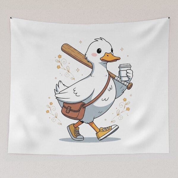 Item preview, Funny Duck Coffee – Cute Walking Duck Graphic, Aesthetic Animal Shirt, Trendy Streetwear Outfit designed and sold by Pollock.