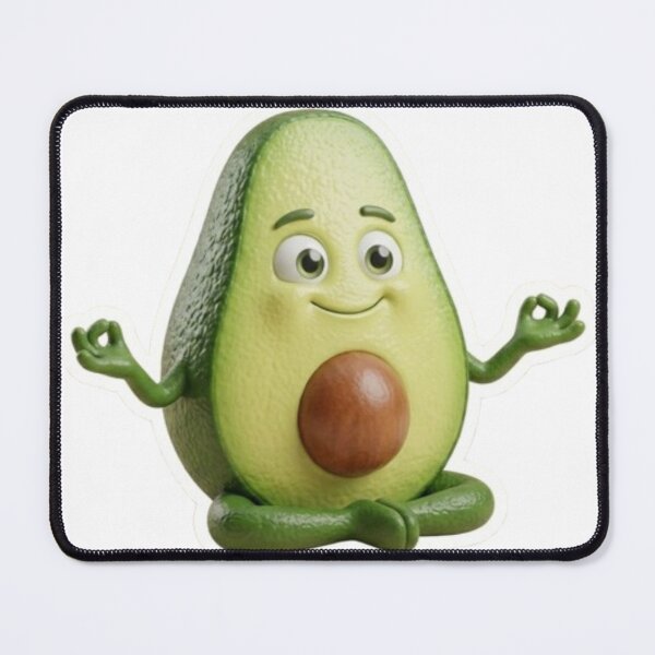 Item preview, Yoga Avocado - Chill 3D Meditating Fruit Sticker designed and sold by Sticker Art Shop.