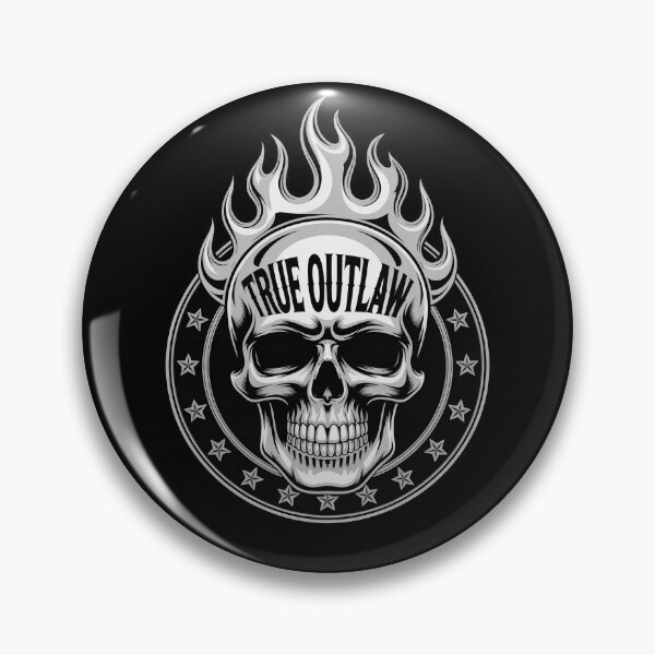 Item preview, True Rebel Skull Shirt Chrome Flame Badge Emblem designed and sold by OldGloryForge.