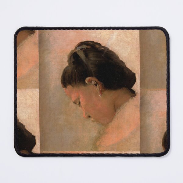 Item preview, Head of a Young Girl by Georges Seurat: Neo Impressionist Portrait Print designed and sold by artofuniverse.
