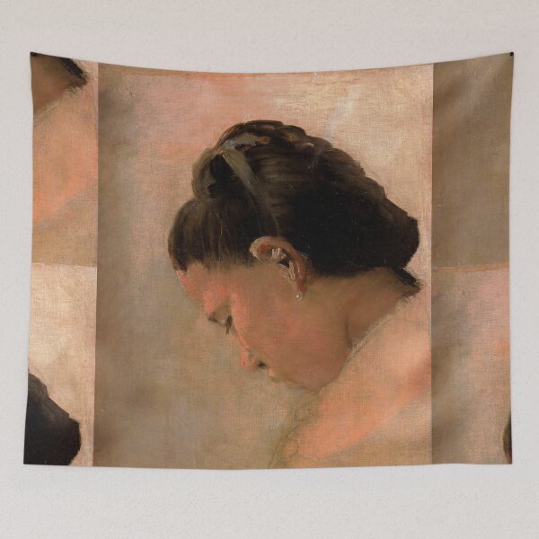 Item preview, Head of a Young Girl by Georges Seurat: Neo Impressionist Portrait Print designed and sold by artofuniverse.