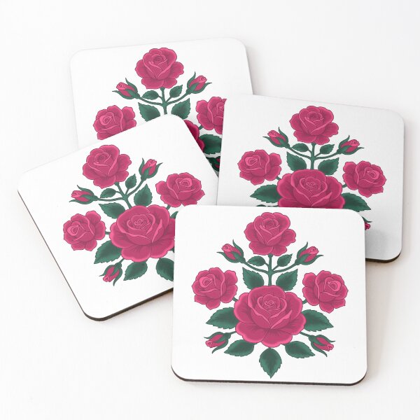 Item preview, Folk Art Rose Bouquet – Vintage Floral Illustration designed and sold by LaPolilladPapel.