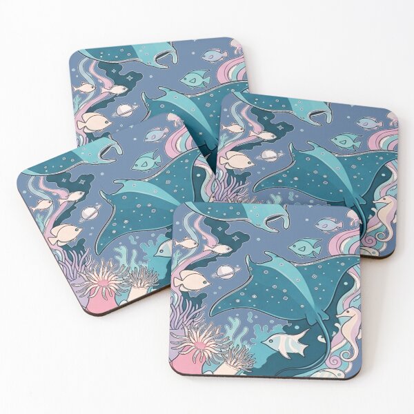 Item preview, Diseño de vibrantes tonos pastel con vida marina designed and sold by  Mudikeys.
