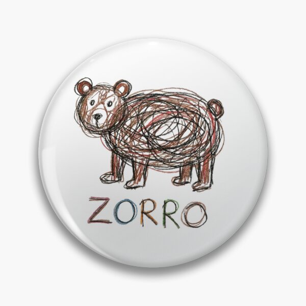 Item preview, Scribble Zorro Bear Outsider Art Print designed and sold by Maangata Art.