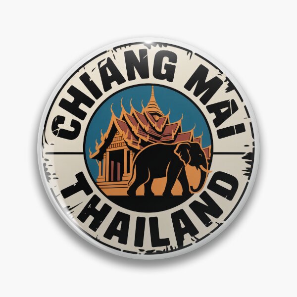 Item preview, Chiang Mai Thailand Vintage Elephant Temple Travel Sticker designed and sold by pod24.