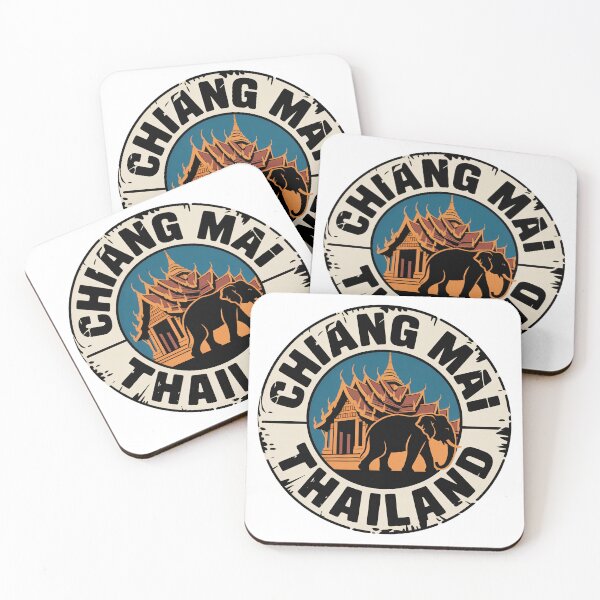 Item preview, Chiang Mai Thailand Vintage Elephant Temple Travel Sticker designed and sold by pod24.