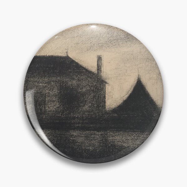 Item preview, House at Dusk La Cite by Georges Seurat: Neo Impressionist Art Print designed and sold by artofuniverse.