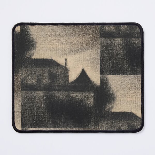 Item preview, House at Dusk La Cite by Georges Seurat: Neo Impressionist Art Print designed and sold by artofuniverse.