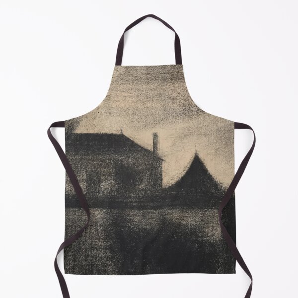 Item preview, House at Dusk La Cite by Georges Seurat: Neo Impressionist Art Print designed and sold by artofuniverse.