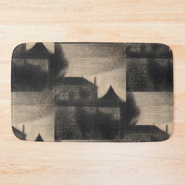 Item preview, House at Dusk La Cite by Georges Seurat: Neo Impressionist Art Print designed and sold by artofuniverse.