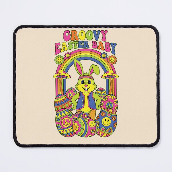 Item preview, Groovy Easter Bunny Shirt Retro Hippie Spring Vibe designed and sold by RoseRoma.