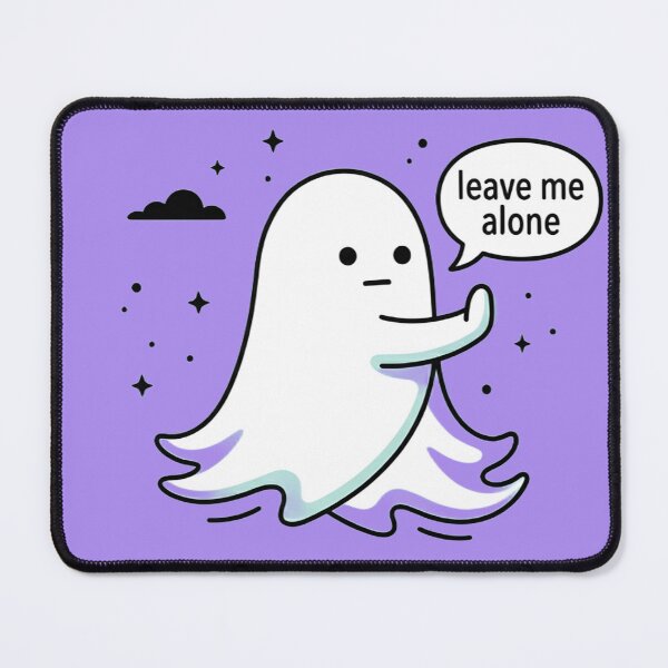 Item preview, Leave Me Alone Ghost - Funny Introvert Anti-Social Spirit designed and sold by Raw Tigers.