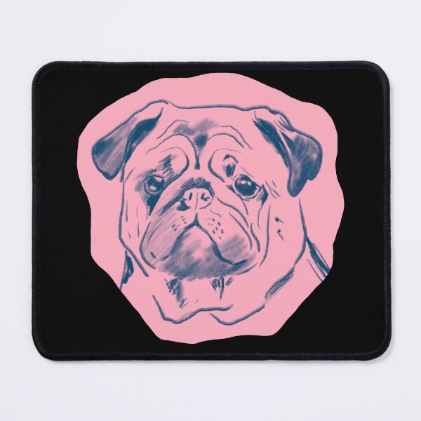 Item preview, Pink Pug Portrait Cute Dog Lover Illustration designed and sold by AnnaVikhrArt.