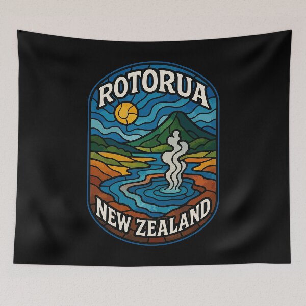 Item preview, Rotorua New Zealand Stained Glass designed and sold by TomFrontierArt.