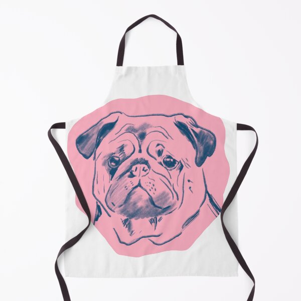 Item preview, Pink Pug Portrait Cute Dog Lover Illustration designed and sold by AnnaVikhrArt.