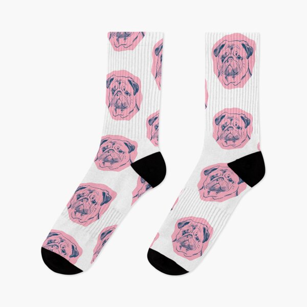 Item preview, Pink Pug Portrait Cute Dog Lover Illustration designed and sold by AnnaVikhrArt.