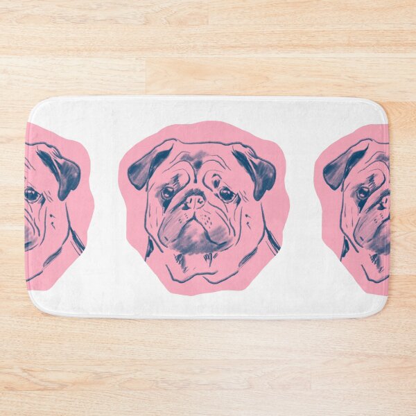 Item preview, Pink Pug Portrait Cute Dog Lover Illustration designed and sold by AnnaVikhrArt.