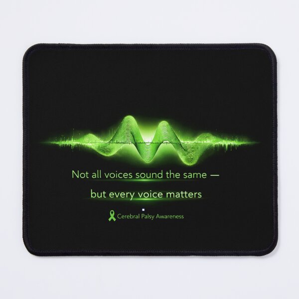 Item preview, Not All Voices Sound the Same – Cerebral Palsy Awareness Sound Wave Double Starburst designed and sold by Mirgonhood.