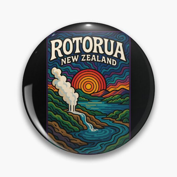 Item preview, Rotorua New Zealand Trippy Art designed and sold by TomFrontierArt.