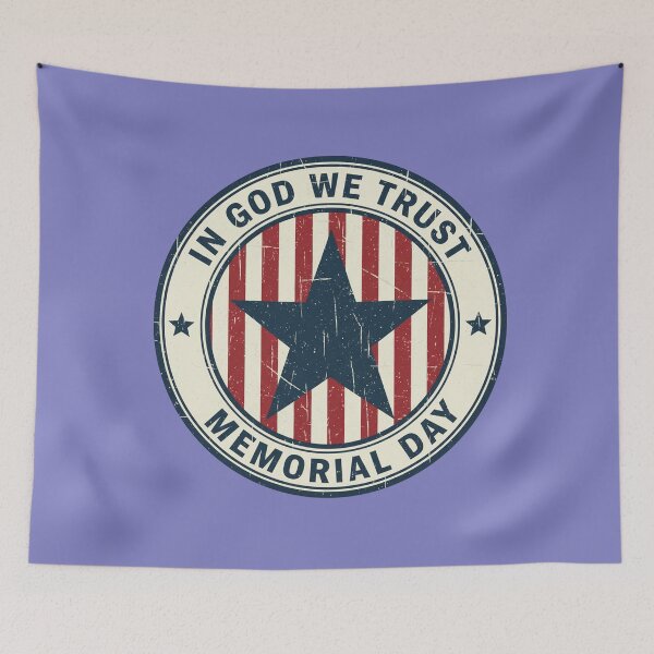 Item preview, Distressed American Flag Star - Memorial Day Tribute Design designed and sold by InkWeaveShop.