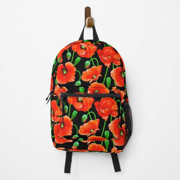 Item preview, Red Poppies on Black designed and sold by Makanahele.