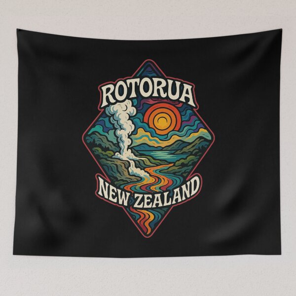 Item preview, Rotorua New Zealand Trippy designed and sold by TomFrontierArt.
