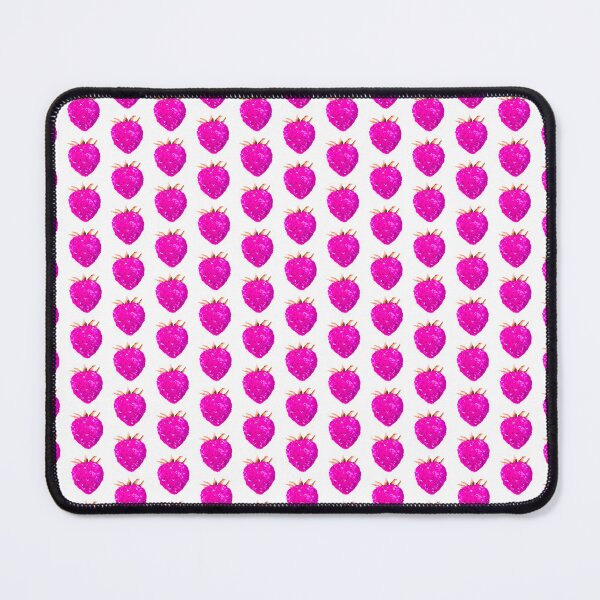Item preview, HOT PINK STRAWBERRY Pattern| Pop Art Fruit Design | Polka Dot Aesthetic | White Background designed and sold by BlueberrySwan.